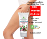 Cremă anticelulitică cu cafea și ceai verde